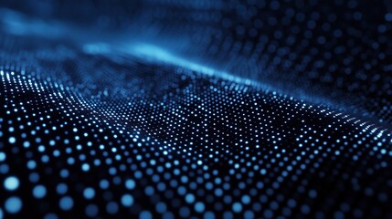 Abstract Blue Digital Dots Background
