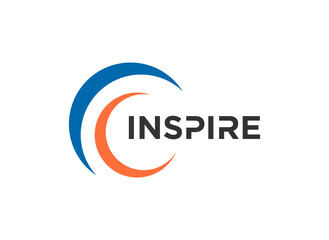 A logo design featuring circular shapes and the word 