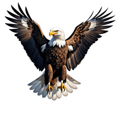 Fototapeta premium bald eagle in flight