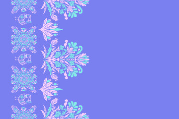 Motifs African boho paisley Floral Ikat seamless pattern embroidery border. Ethnic ikat floral Ethnic Indian Pattern Ikat pattern Ethnic Pattern.Border floral Aztec embroidery border seamless patterns