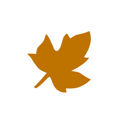brown leaf vector design