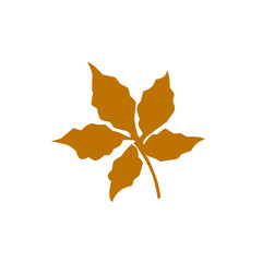 brown leaf vector design