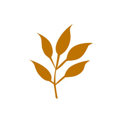 brown leaf vector design