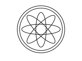 atom icon vector illustration