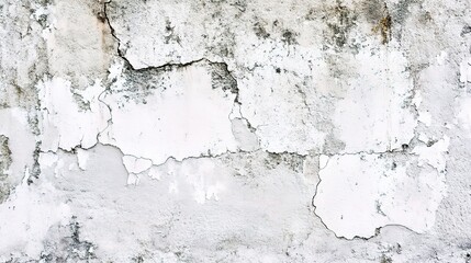 Fototapeta premium Cracked White Texture with Peeling Paint