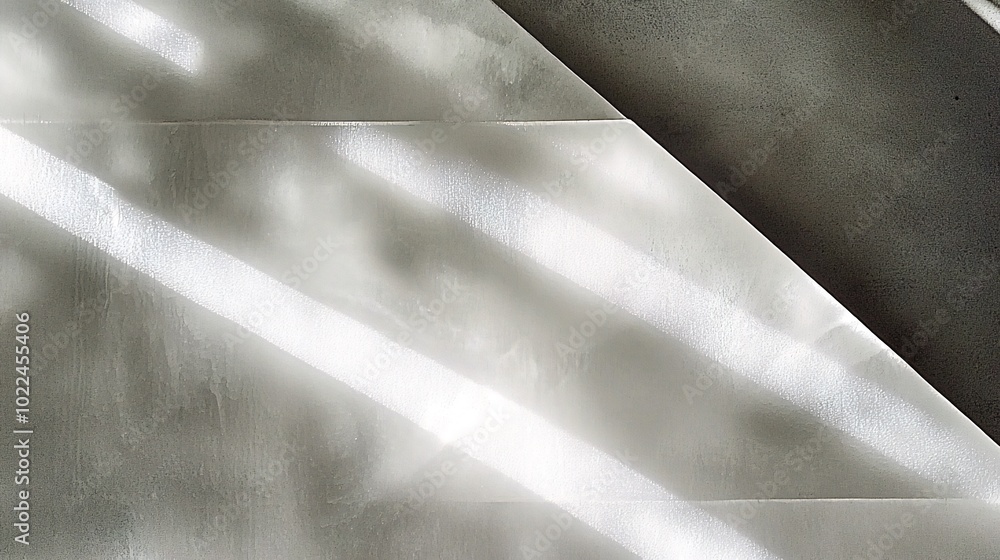 Poster abstract light and shadow pattern on a white wall.