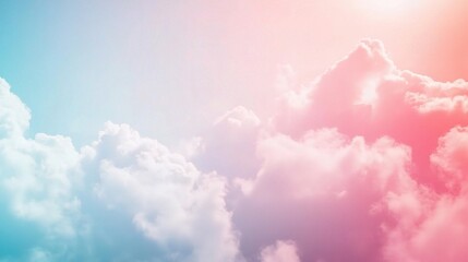 Soft Colorful Clouds in Bright Sky