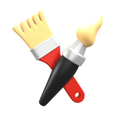 3D Paint Brush Illustration