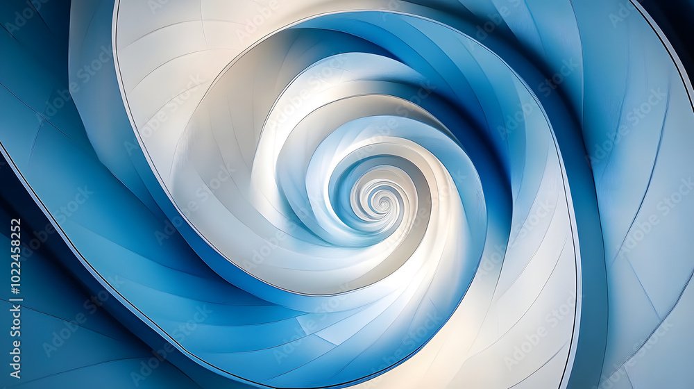 Poster a clearer version would be blue and white background with spiral pattern at the bottom