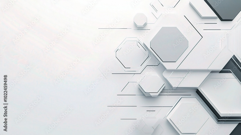 Aufkleber abstract geometric background with hexagonal shapes