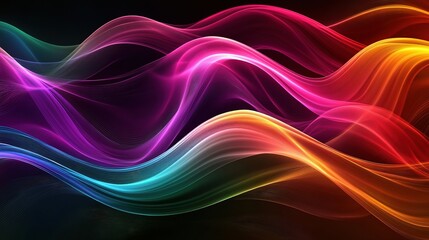 Colorful Abstract Waves in Motion