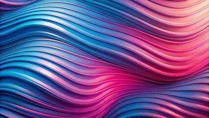 Obraz premium Sleek, modern wavy lines weave through a dreamy gradient of pink and blue, offering a stunning abstract design ideal for any smartphone wallpaper.