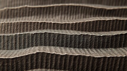 Textured Layers of Rippled Cardboard Material