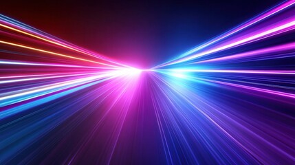 Fototapeta premium Dynamic Light Trails in Vibrant Colors