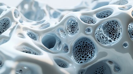 Abstract 3D Render of a Cellular Structure - Science Art