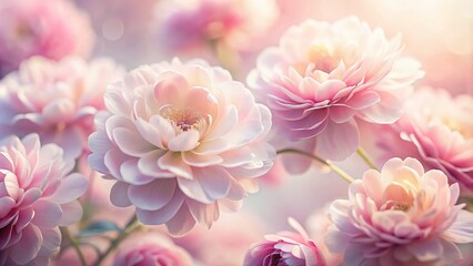 Fototapeta premium Soft Pink Petal Flowers Background for Tranquil Spaces and Artistic Designs