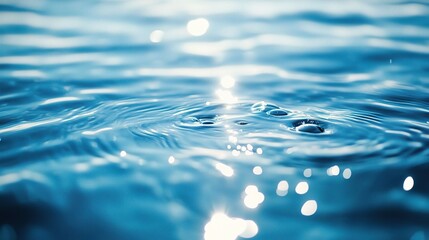 Tranquil Water Surface with Gentle Ripples and Light Reflections