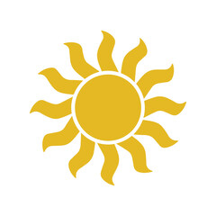 yellow sun icon, sun icon, yellow sun, sun vector, sun illustration