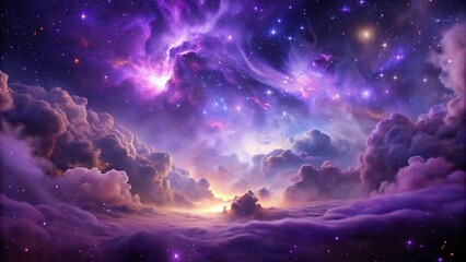 Obraz premium Stunning Purple Nebula in Space - Cosmic Landscape Photography