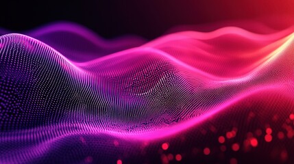 Abstract Waves of Colorful Digital Patterns
