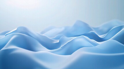 Obraz premium Serene Blue Waves in Soft Fabric Texture