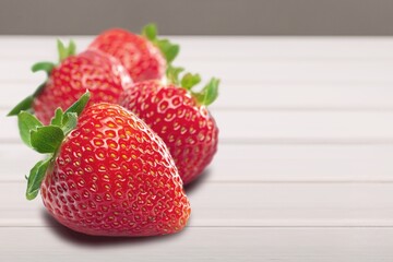 Slices of fresh ripe sweet strawberries