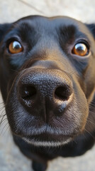 A cute dog close-up shot generated by AI