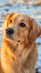 A cute dog close-up shot generated by AI