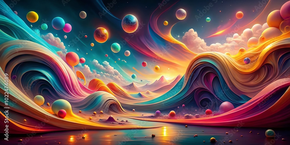 Poster surreal abstract vector background for text display and creative design