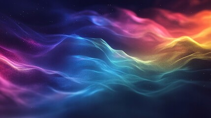Obraz premium Vibrant Abstract Waves in Multicolor Spectrum