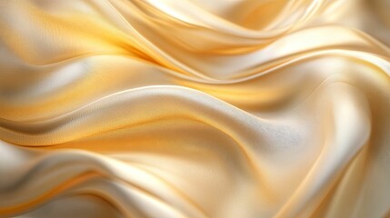 Obraz premium Abstract Golden Fabric Draped in Soft Waves