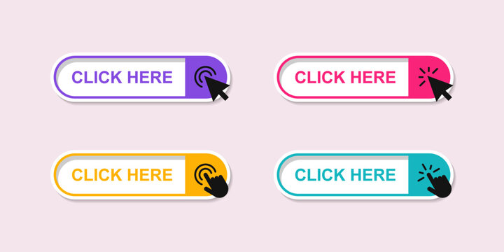 Click here button with cursor pointer