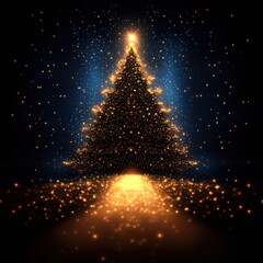 Sparkling Christmas Tree with Shimmering Lights