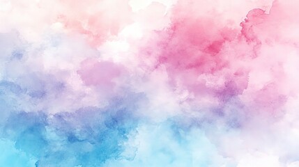 Obraz premium Soft Pink and Blue Abstract Watercolor Background