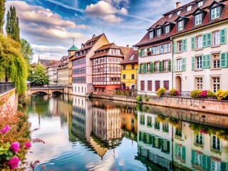 Urban Exploration of Strasbourg's Quaint Quai des Bateliers Along the Waterway