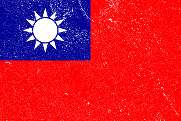National flag of Taiwan vector illustration. Flag of Taiwan.