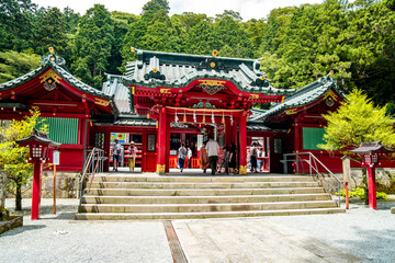 Obraz premium Kuzuryu Shrine Shingu in Hakone, Ashigarashimo, Kanagawa, Japan