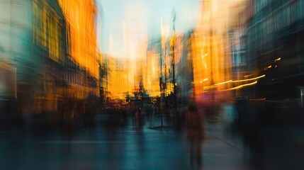 Naklejka premium Abstract Urban Movement in Warm Tones