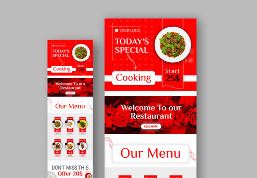 Restaurant Newsletter Layout