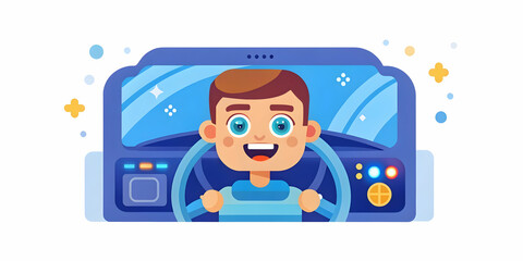 Close-Up of Futuristic Dashboard Lights Reflecting in Driver's Eyes: Macro Shot Capturing Vibrant Holograms in Exciting Cockpit with Advanced Tech and Glowing Interfaces