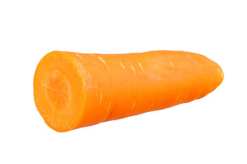 Sliced carrot vegetable isolated on white background.