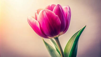 Naklejka premium Vintage Style Pink Tulip in 4K Vertical Video for Floral Aesthetic