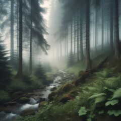 Obraz premium Fog in nature 