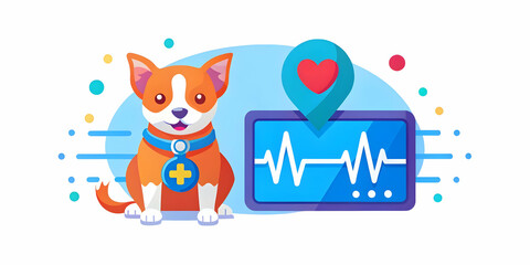 Close Up of Therapy AI Pets Syncing with Patient's Pulse - Macro Image of Glowing Futuristic Pet Therapy Concept Highlighting Biofeedback and Connection