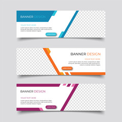 Modern business banner abstract design. Clean simple creative background vector template design