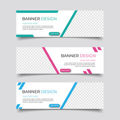 Modern business banner abstract design. Clean simple creative background vector template design