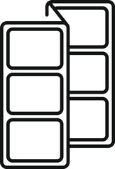 This icon of a folding room divider is perfect for showing the concept of privacy or separation