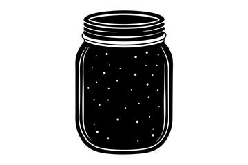 Mason Jar | vector silhouette illustration on white background