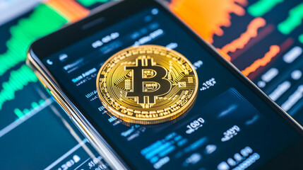 Cryptocurrency Trading on Mobile Device with Bitcoin