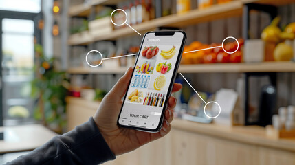 Purchase of goods in the store via the app
